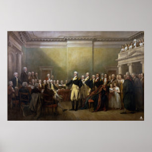 Poster Washington Resigning his Commission John Trumbull