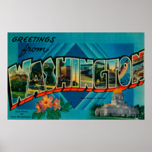 Poster Washington - Scènes de grandes lettres 2