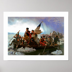Poster Washington Traverser le Delaware par Emanuel Leutz
