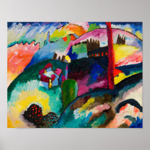 Poster Wassily Kandinsky : Paysage avec Chemin d'Usine