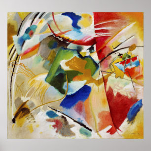 Poster Wassily Kandinsky Peinture avec Centre Vert