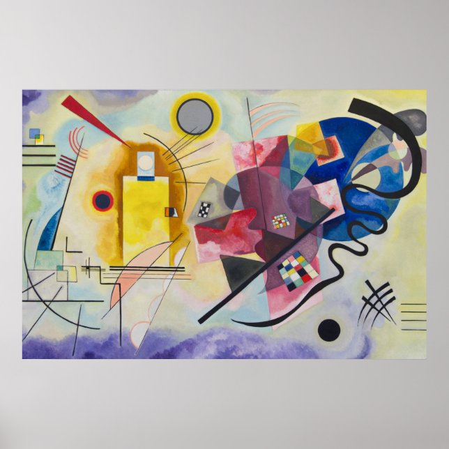 Poster WASSIY KANDINSKY - Jaune Rouge Bleu (Devant)