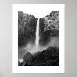Poster Water Falls Bridalveil Photographie noir et blanc