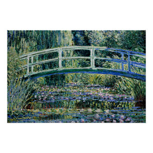 Poster "Water Lilies and Japanese Bridge"
