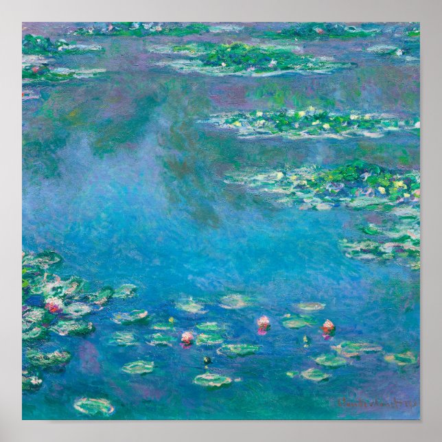 Poster Water Lilies by Claude Monet (Devant)