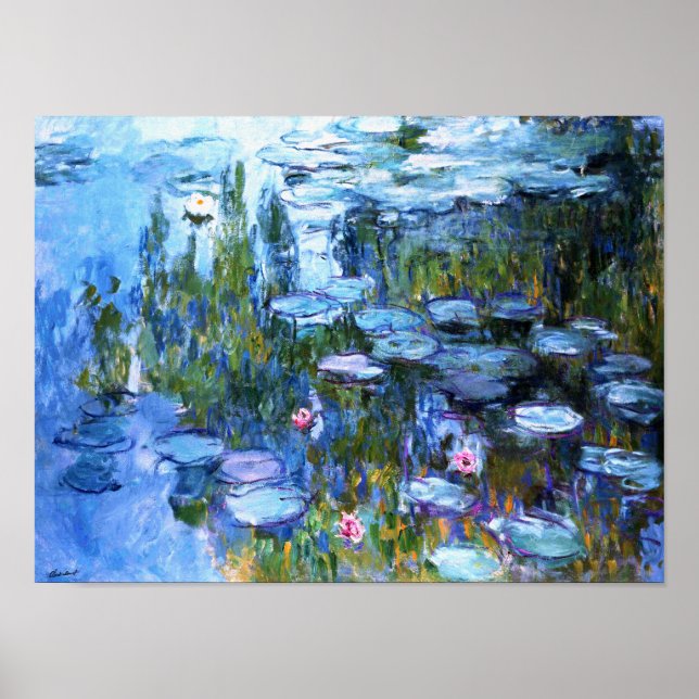 Poster Water Lilies by Claude Monet (Devant)