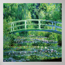 Poster Water Lilies et pont japonais, Claude Monet