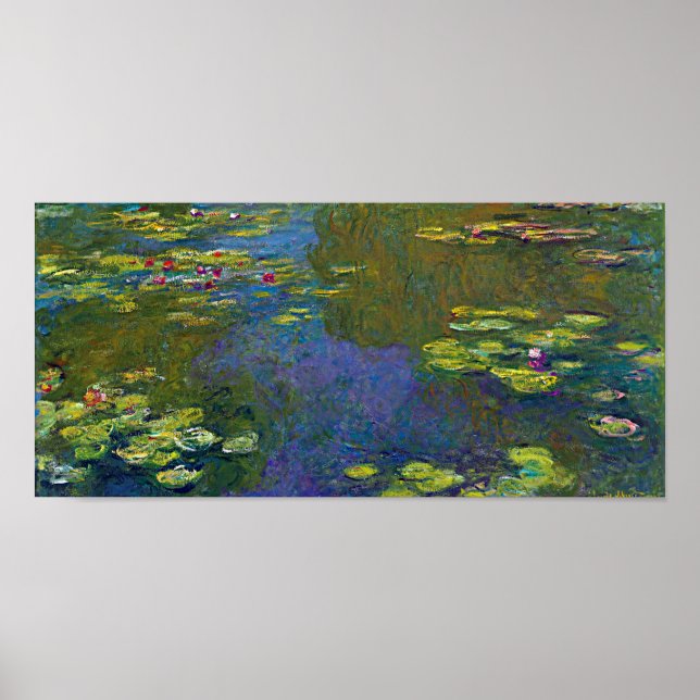 Poster Water Lily Pond à Giverny, Claude Monet (Devant)