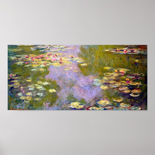 Poster Water Lily Pond à Giverny, Claude Monet (Devant)