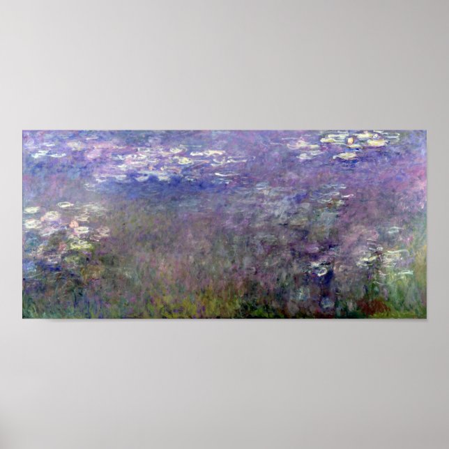 Poster Water Lily Pond à Giverny, Claude Monet (Devant)