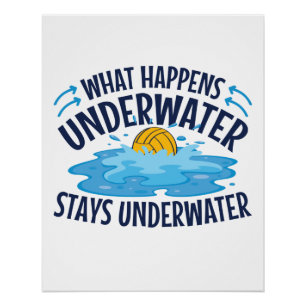 Poster Water Polo Ce qui se passe sous l'eau