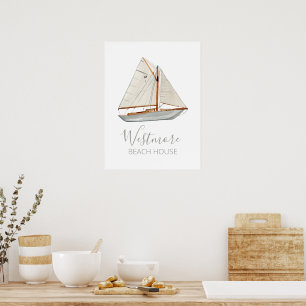 Poster Waterboat Beach House