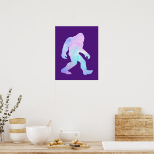Poster Watercolor Bigfoot   