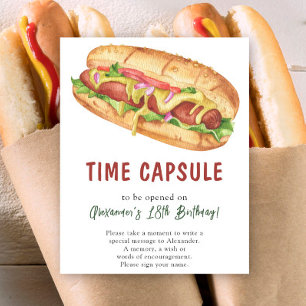 Poster Watercolor HOT CHIEN Temps Capsule 1er anniversair