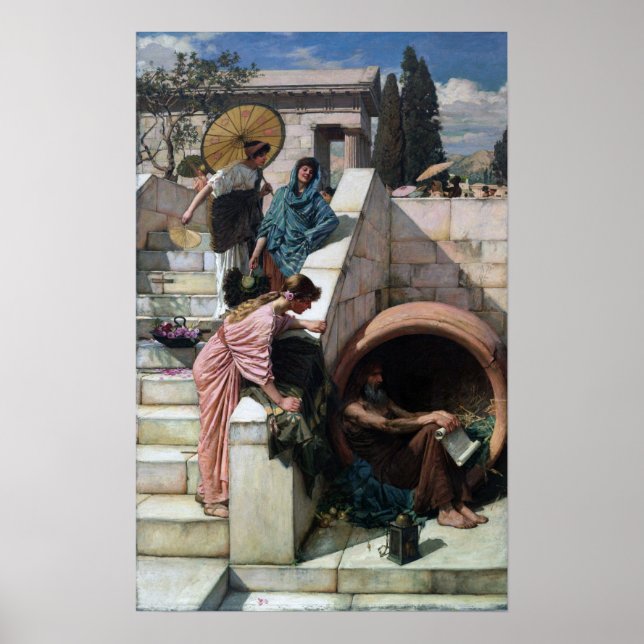 Poster Waterhouse - Diogenes 1882 (Devant)