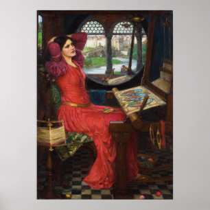 Poster Waterhouse - La Dame de Shalott à demi malade d'om