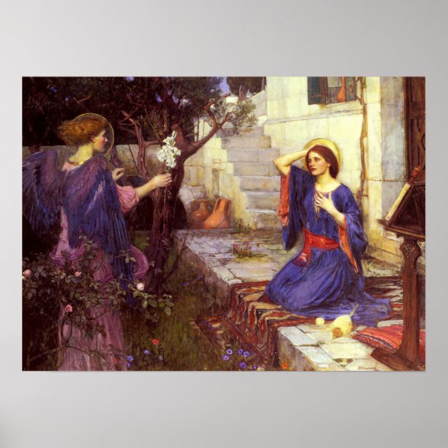 Poster Waterhouse - L'Annonciation (Devant)
