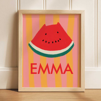 Poster Watermelon personnalisé Kids Wall Art