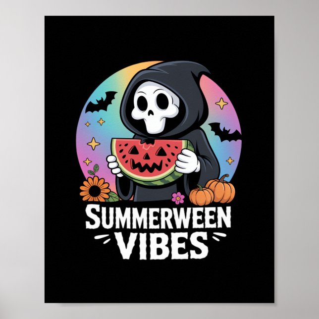 Poster Watermelon Summerween Skeleton Vibes (Devant)