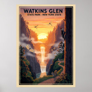 Poster Watkins Glen State Park New York State V02