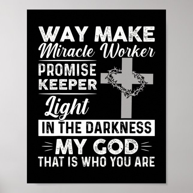 Poster Waymaker Miracle Worker Promesse Keeper Light Jesu (Devant)