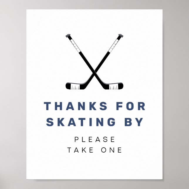 Poster WAYNE Hockey Sport Thème Anniversaire Faveurs (Devant)