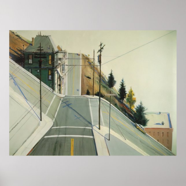 Poster wayne thiebaud - intersection de la 24e rue 1977 (Devant)