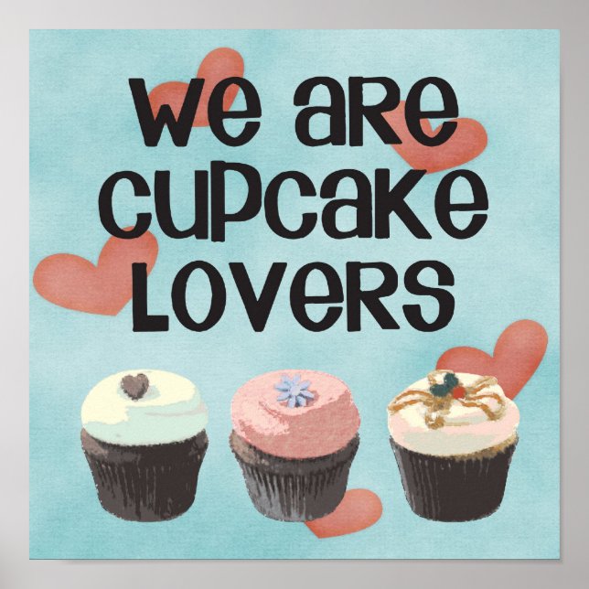 Poster "WE ARE CUPCAKE LOVERS" (Vorne)