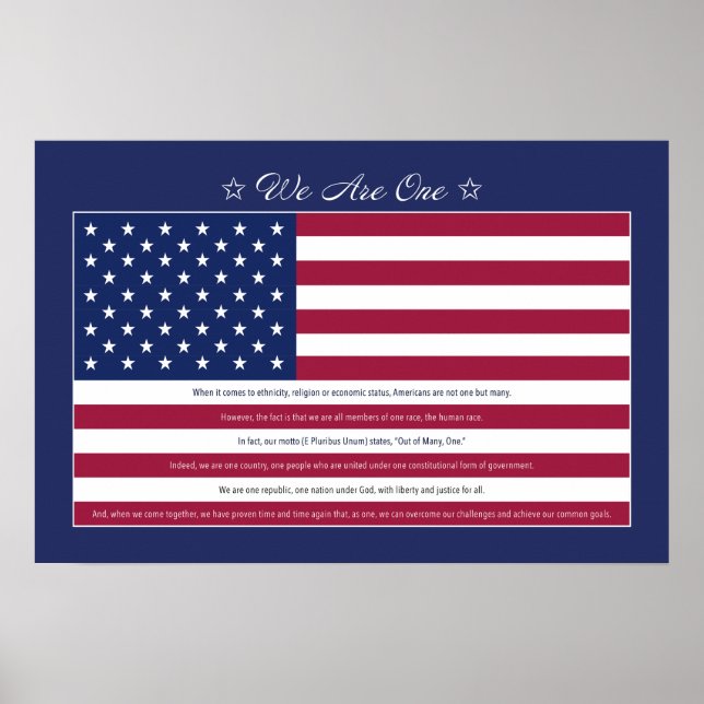 Poster We Are One (Devant)