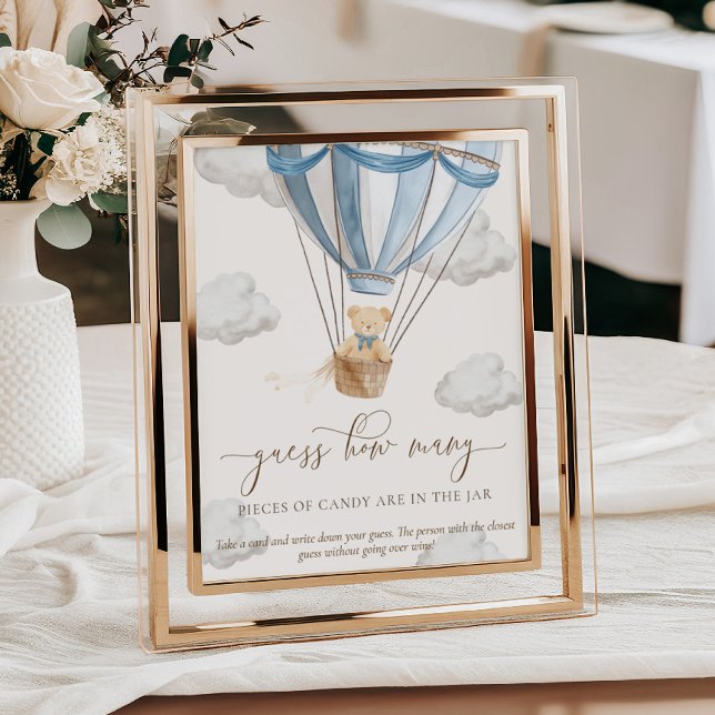 Poster We Can Bearly Wait Guess How Many Baby Shower Game (Créateur téléchargé)