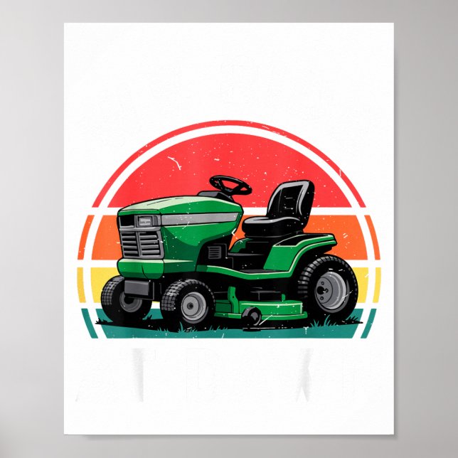 Poster We Ride At Dawn Riding Lawn Mower Toddler Funny Mo (Devant)