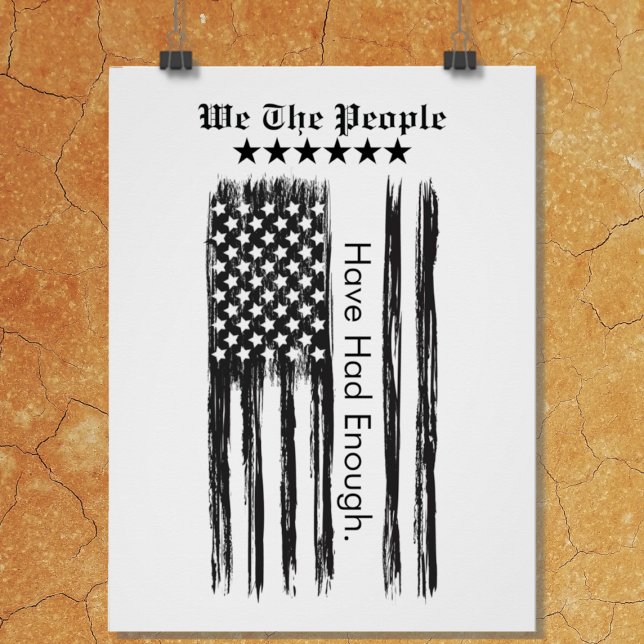 Poster We The People Distressed Flag Vertical (Créateur téléchargé)