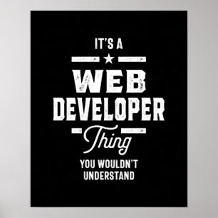 Poster Web Developer Job Title Gift
