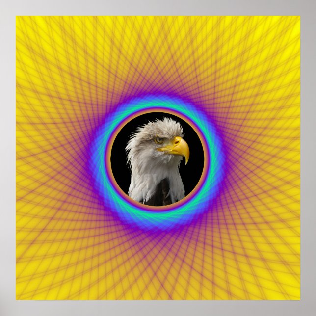 Poster-Webrahmen in Gelb und Blau Poster (Vorne)