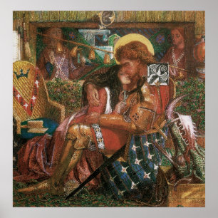 Poster Wedding of St George, Princess Sabra by Rossetti