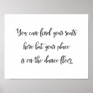 Poster Wedding seating sign Calligraphy