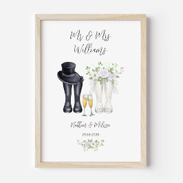 Poster Wedding Welly Boots