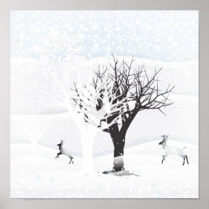 Poster Weihnachten Schneefieber Geschichte. Fantas