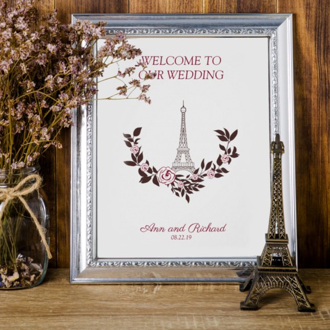 Poster Welcome Guest Board Parisian Inspired Design (Créateur téléchargé)