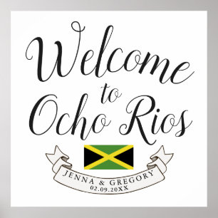 Poster Welcome to Jamaica Destination Wedding Custom