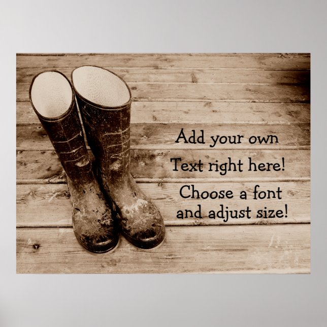 Poster Wellingtons ou Wellies Gumboots ou Gummies ? (Devant)