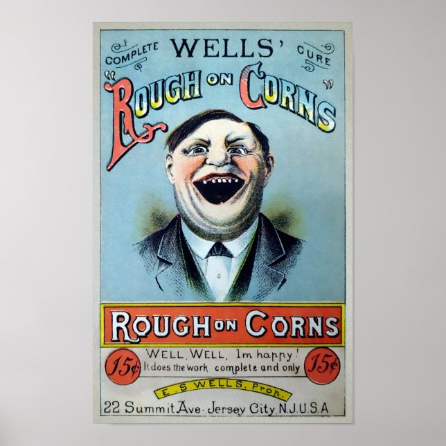 Poster Wells Rough sur Corns Publicité (Devant)