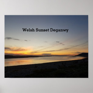 Poster Welsh Sunset Deganwy