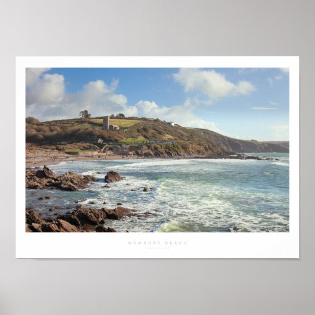 Poster Wembury Beach (Devant)