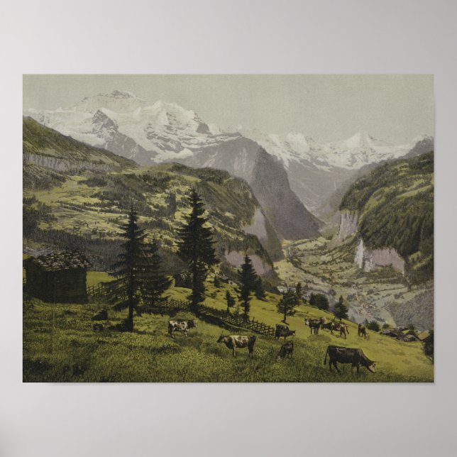 Poster Wengen et la vallée de Lauterbunnen, Oberla bernoi (Devant)