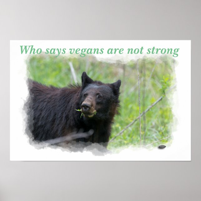 Poster - Wer sagt, dass Veganer nicht stark sind (Vorne)