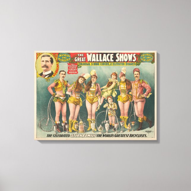 Poster-Werbung Die große Szene zeigt Zirkus Leinwanddruck (Vorderseite)