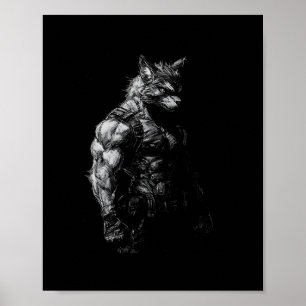 Poster Werewolf Gym entraînement Fitness Bodybuilding Wei