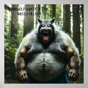 Poster Werewolf Qui A Mangé L'affiche de valeur du Villag