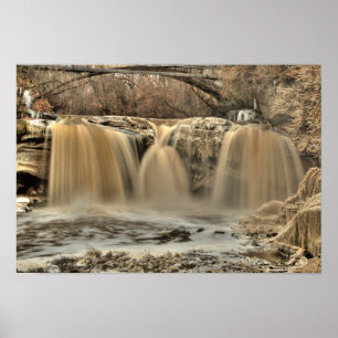 Poster West Falls of the Black River, Elyria, Ohio